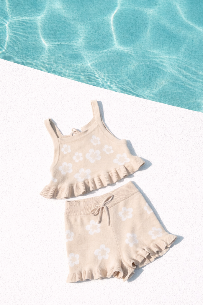 Posy knit set- beige