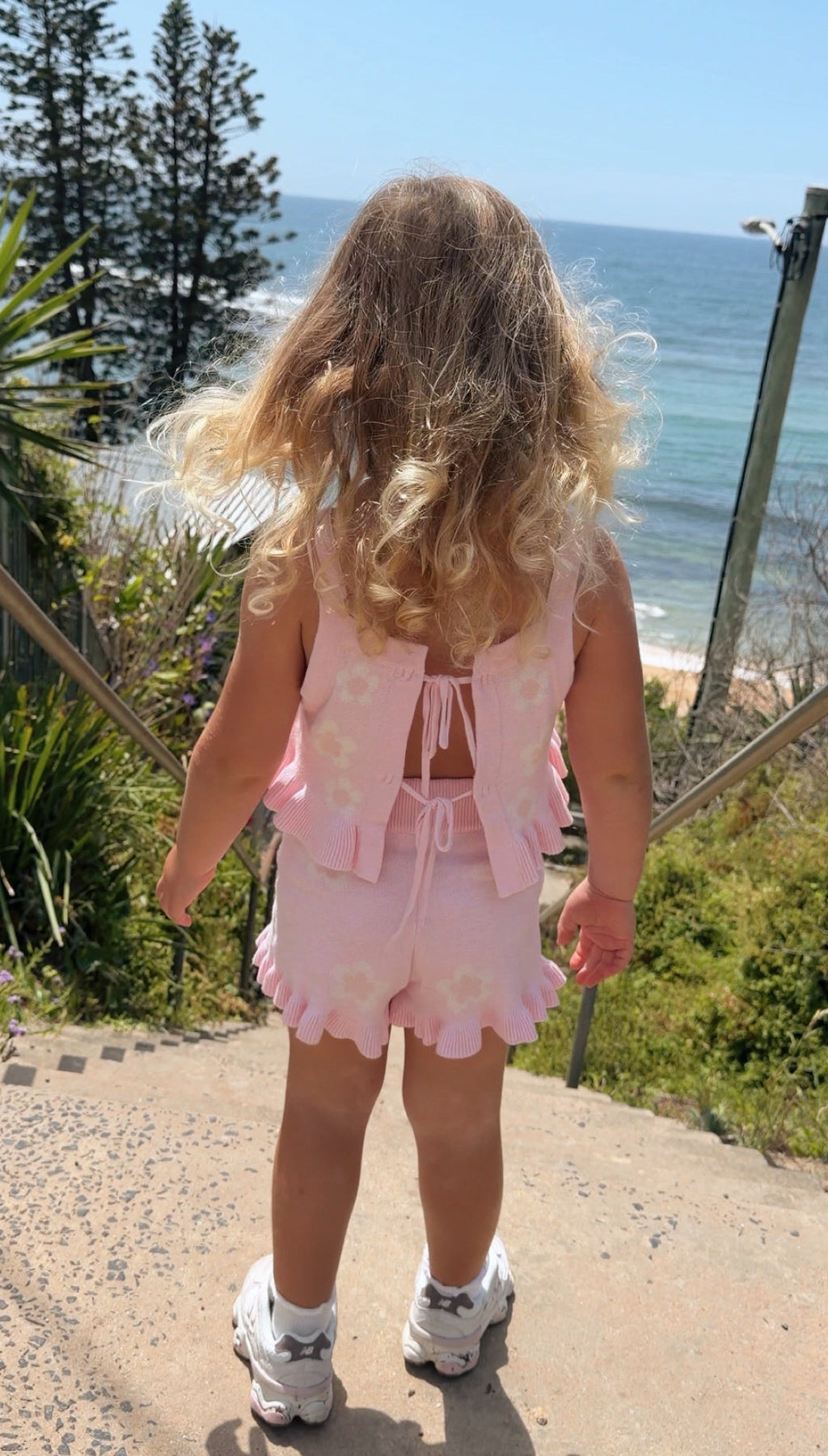 Posy knit set- blush pink