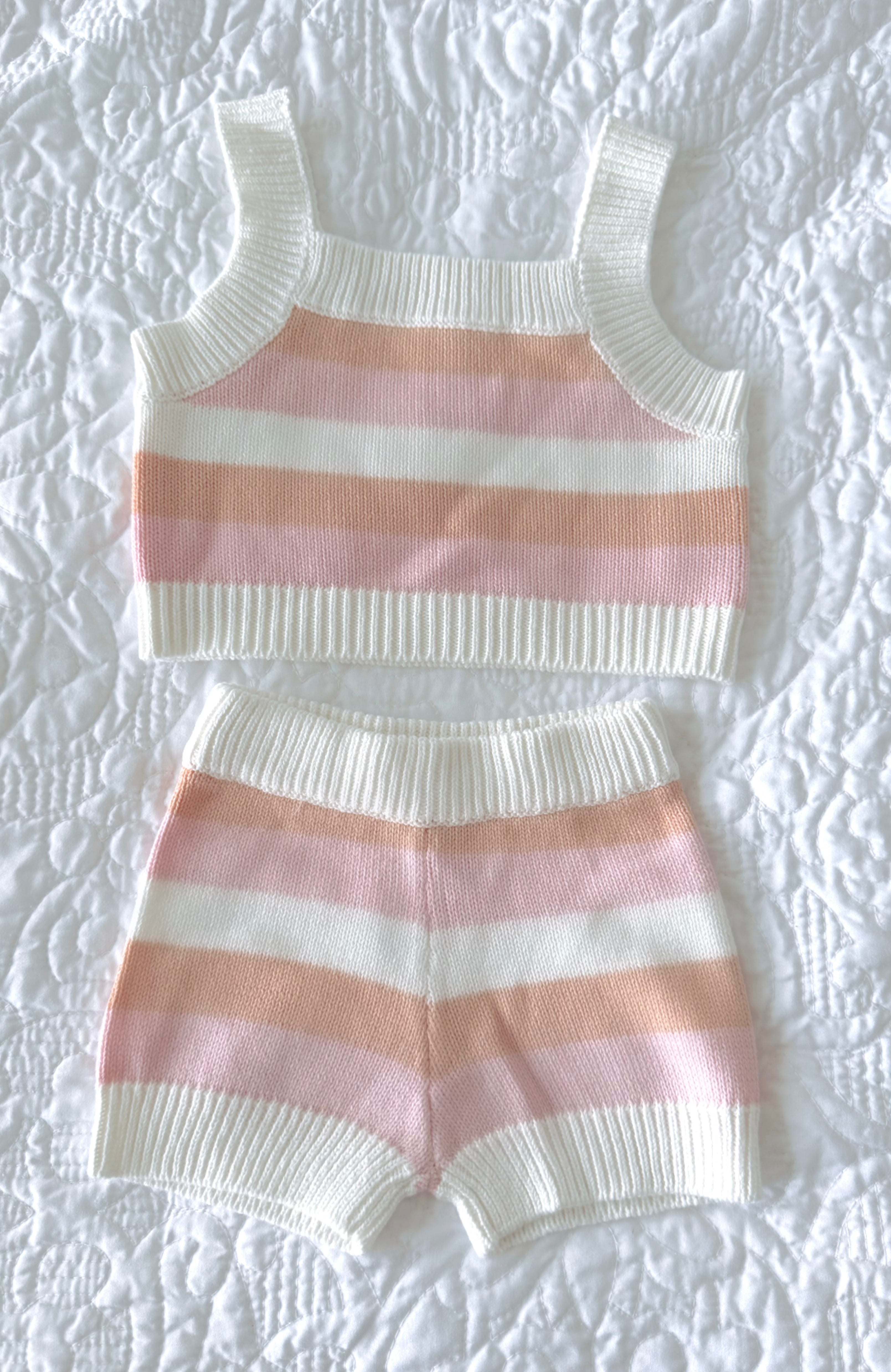 Peach knit set