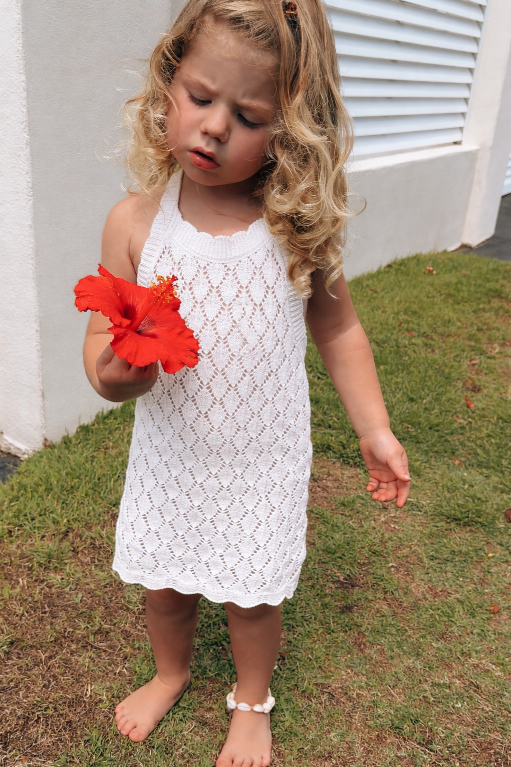 Sophia knit dress- white
