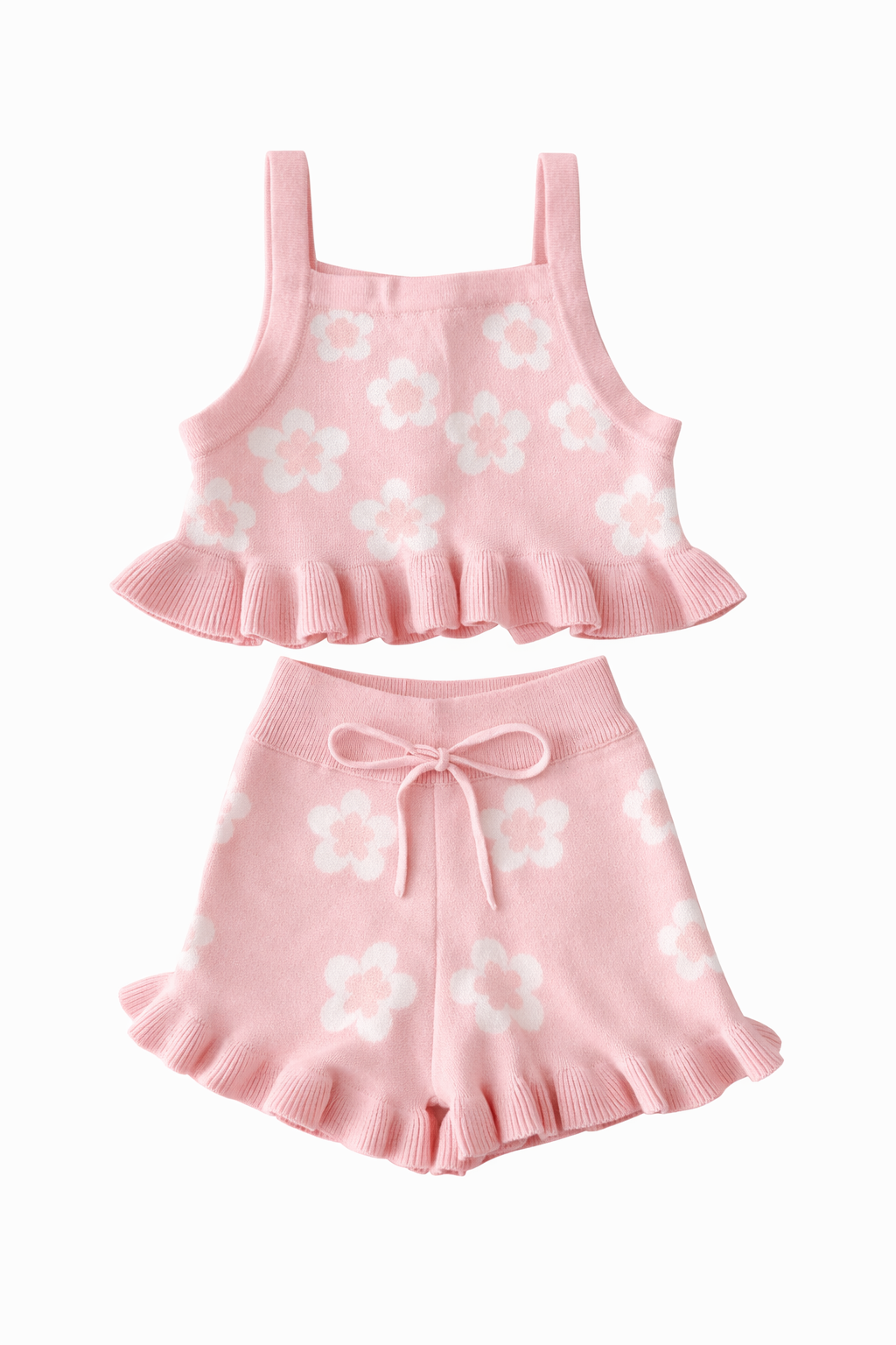 Posy knit set- blush pink
